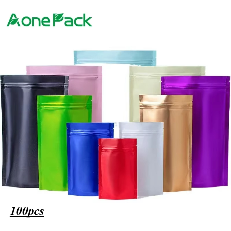 Reusable Zip Bag - 100 قطعة مخصصة مات الانتهاء من