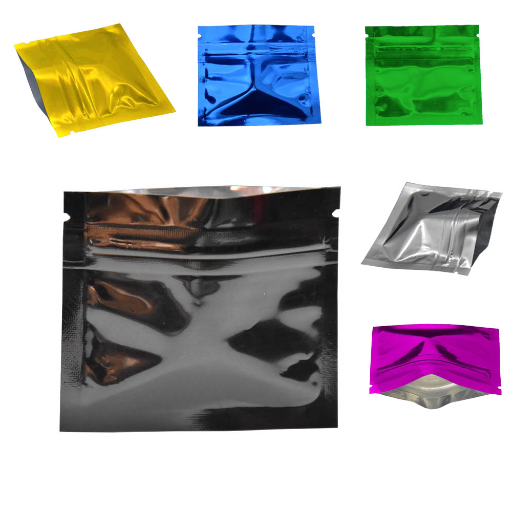 Reusable Zip Bag - 100 قطعة ملون لامع سحاب من