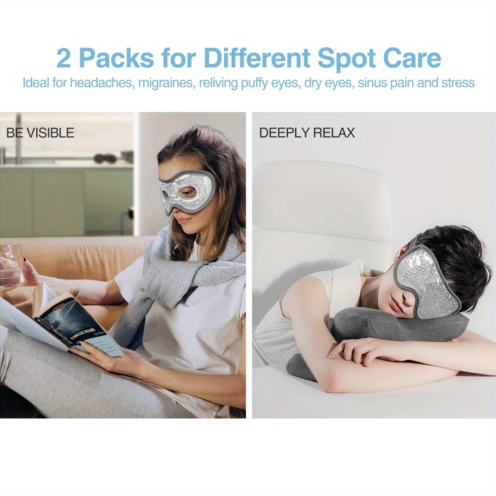 2 قطعة/المجموعة جل قناع عين قن - مراجعة Travel Accessories Eye Mask وسعره