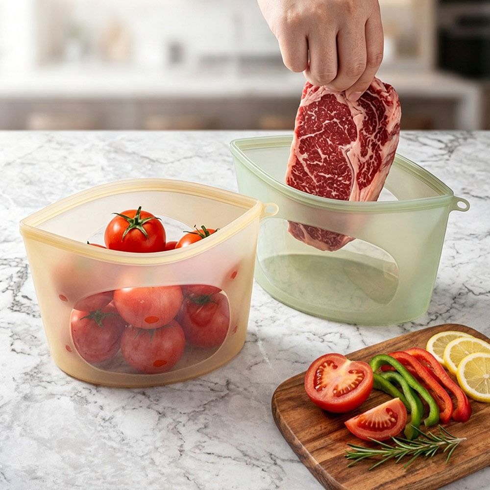 أكياس سيليكون لحفظ الطعام، مقا - مراجعة Reusable Zip Bag وسعره