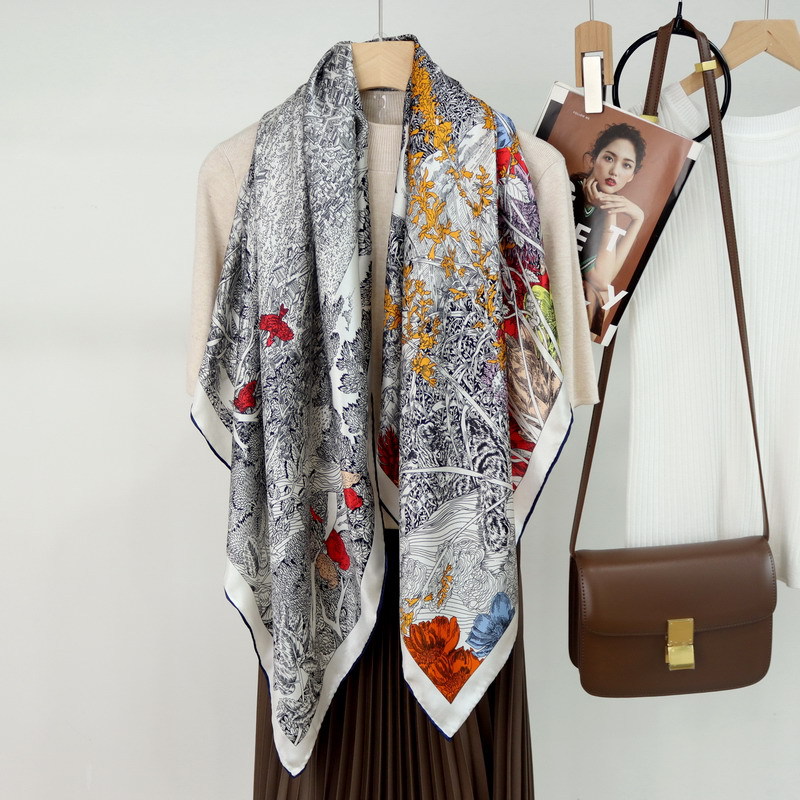 وشاح حريري فاخر بطول 110 سم، م - مراجعة Travel Accessories Neck وسعره