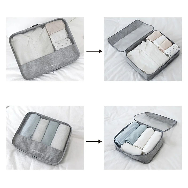 مجموعة من 7 قطع من حقائب السفر - مراجعة Travel Accessories Kit For Women وسعره