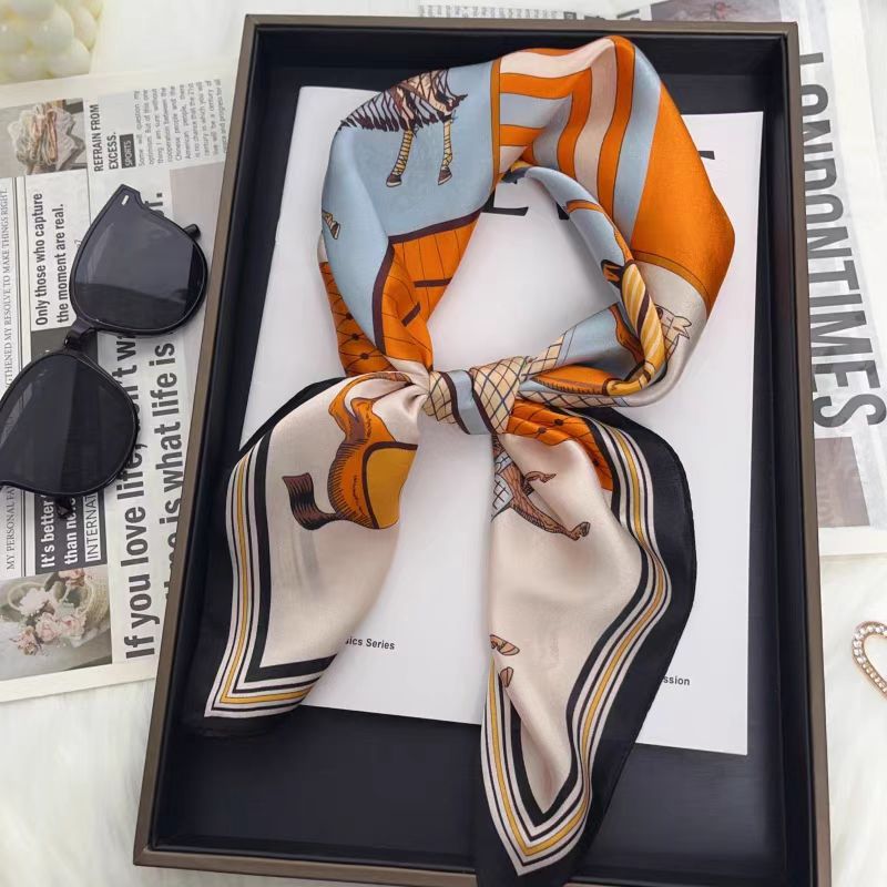 وشاح مربع فاخر من حرير التوت ا - مراجعة Travel Accessories Neck وسعره