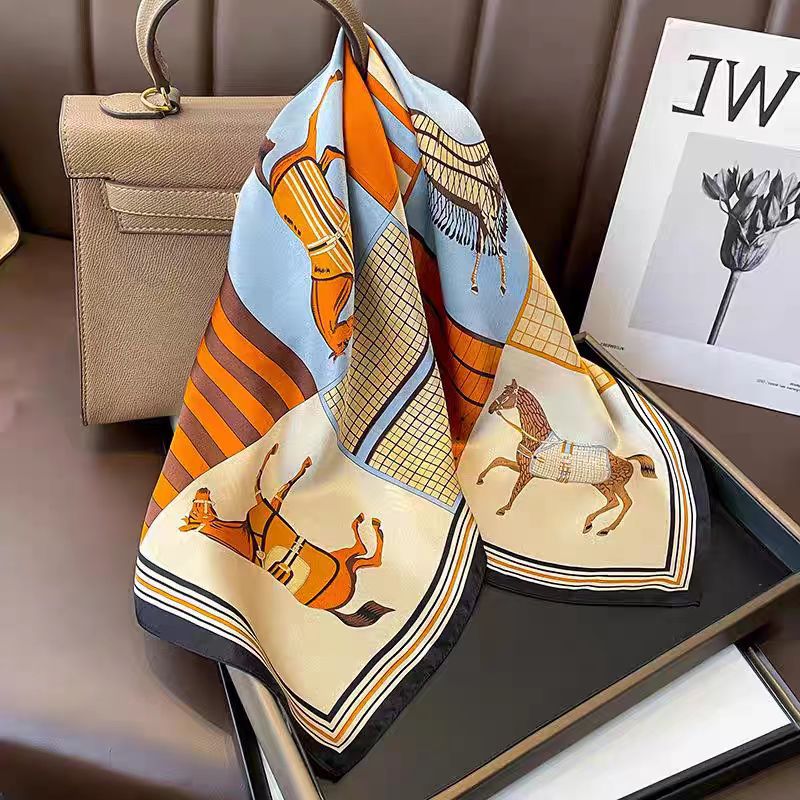 وشاح مربع فاخر من حرير التوت ا - مراجعة Travel Accessories Neck وسعره