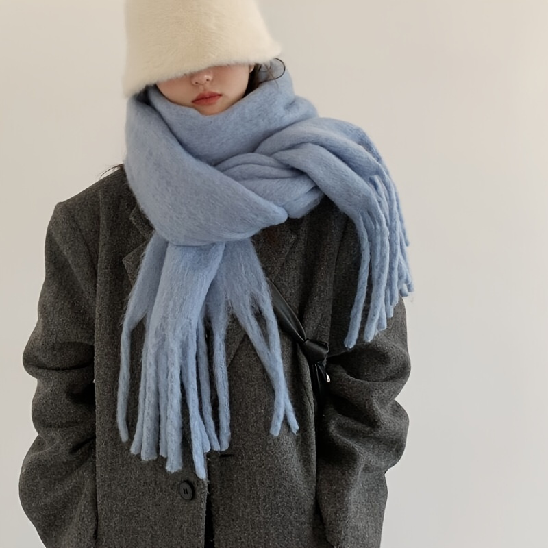 شال شتوي أنيق وسميك مع حواف مز - مراجعة Travel Accessories Neck وسعره