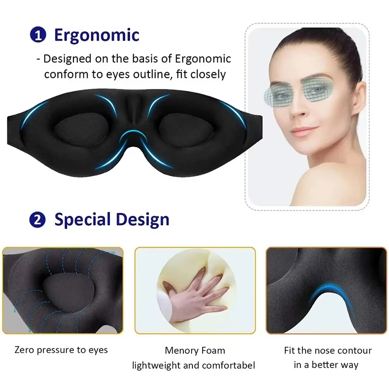 قناع عين ثلاثي الأبعاد مريح وق - مراجعة Travel Accessories Eye Mask وسعره