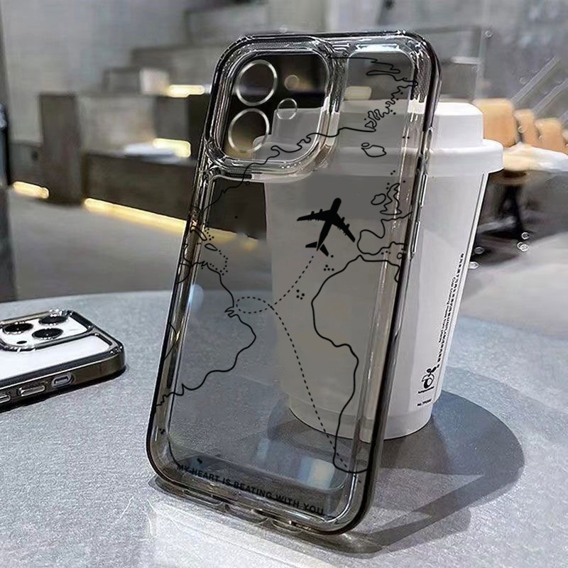 غطاء هاتف شفاف بتصميم مسار طائ - مراجعة Travel Accessories Iphone وسعره