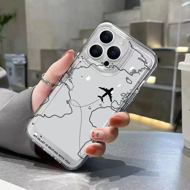 غطاء هاتف شفاف بتصميم مسار طائ - مراجعة Travel Accessories Iphone وسعره