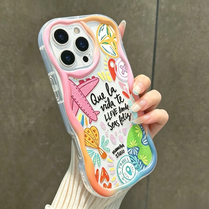 جراب هاتف شفاف بنمط طائرة وجرا - مراجعة Travel Accessories Iphone وسعره