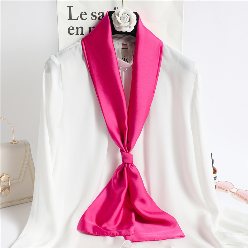 وشاح حريري طويل بلون أحمر سادة - مراجعة Travel Accessories Neck وسعره