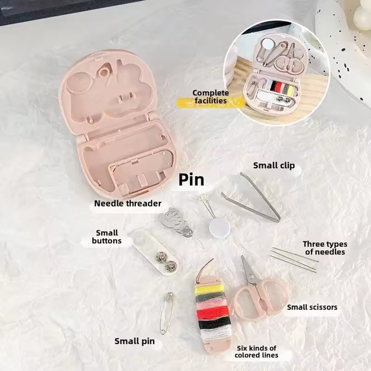 مجموعات ماكينة الخياطة اليدوية - مراجعة Travel Accessories Kit For Women وسعره