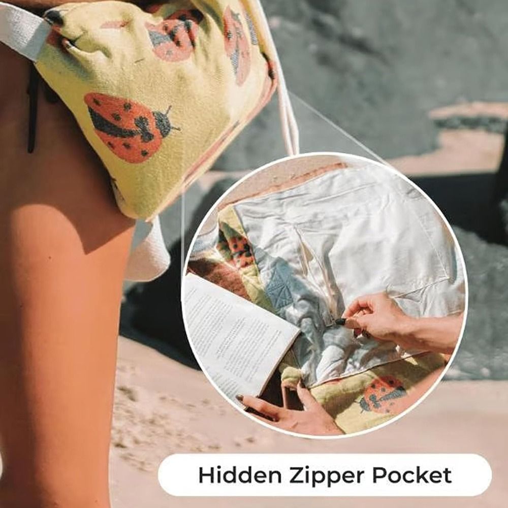 منشفة شاطئ محمولة 2 في 1 قابلة - مراجعة Reusable Zip Bag وسعره